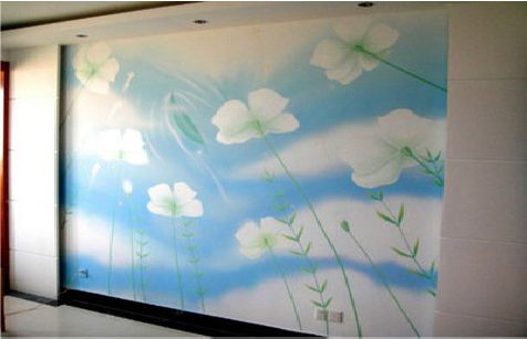 安阳画墙绘怎么画好白云的蓬松感？