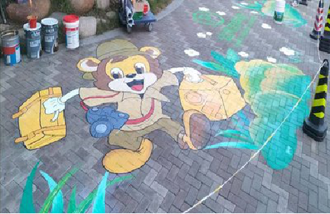 安阳夏季画地面彩绘会遇到的问题