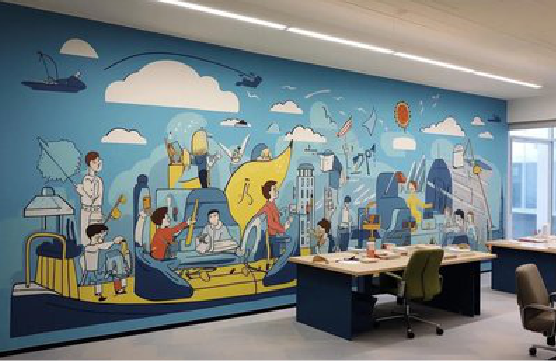 安阳办公室墙绘的特点。