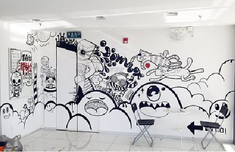 安阳手绘墙并非传统涂鸦。